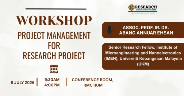WORKSHOP: PROJECT MANAGEMENT FOR RESEARCH PROJECT
